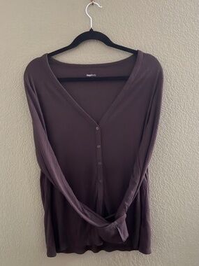 NEVER WORN Gap Body Brown Ribbed Lounge Cardigan XL